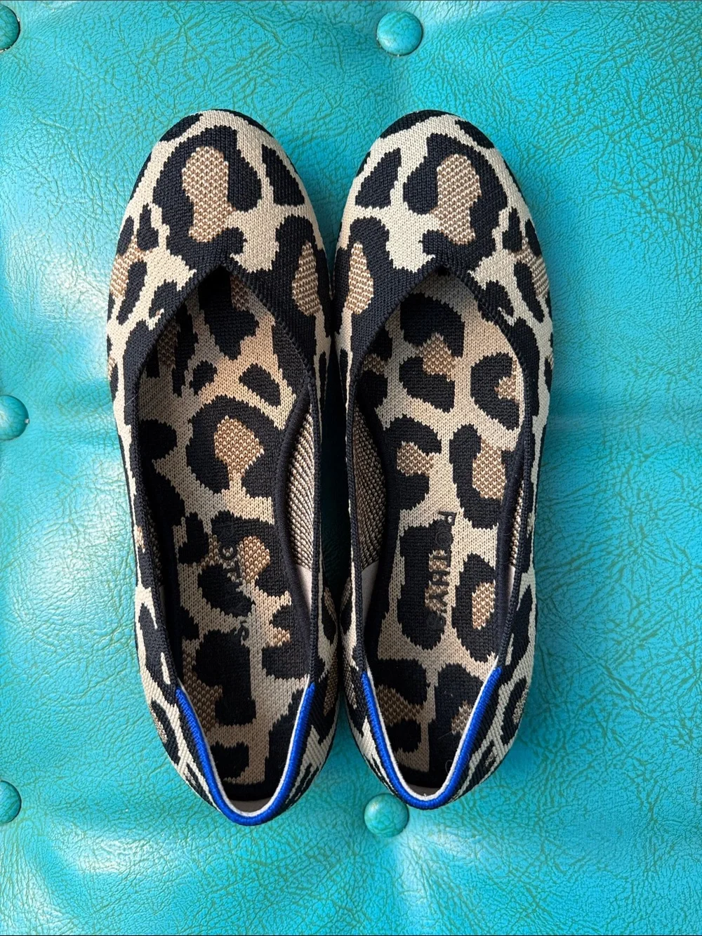 3 pair Rothy’s red and black knot points+ Desert Cat leopard flat washable 8.5